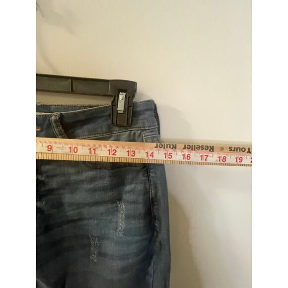 Women's SO jeans size 7 juniors distress high rise curvy crop raw hem - Picture 15 of 16